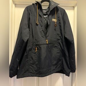L.L. Bean black anorak with quilted lining XL (insulated)